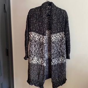 Black/grey/ white cardigan